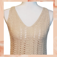 Load image into Gallery viewer, Delicate Beige Sweater Tank Top XS
