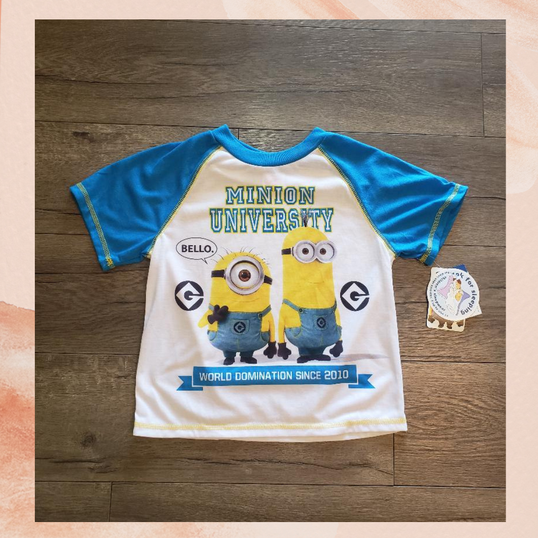 Despicable Me Minion University Sleep Tee Size 8