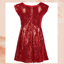 Laden Sie das Bild in den Galerie-Viewer. Epic Threads Tango Red Sequin Dress Big Girl Size Large
