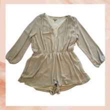 Load image into Gallery viewer, Express Deep Olive Long Sheer Sleeve Romper (Pre-Loved) XL
