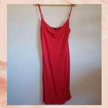 Load image into Gallery viewer, Fashion Nova Red Ribbed Spaghetti Strap Midi Dress 2X
