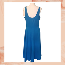 Load image into Gallery viewer, Fit and Flare Blue Tank Midi Dress Large
