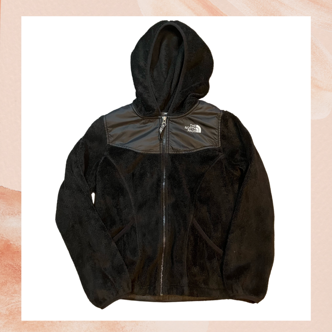 Girl's Northface Black Fleece Zip-Up Jacket (Pre-Loved) Large (Girl)
