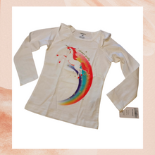 Load image into Gallery viewer, Girl&#39;s Unicorn Sparkly Rainbow Long Sleeve Tee 3T
