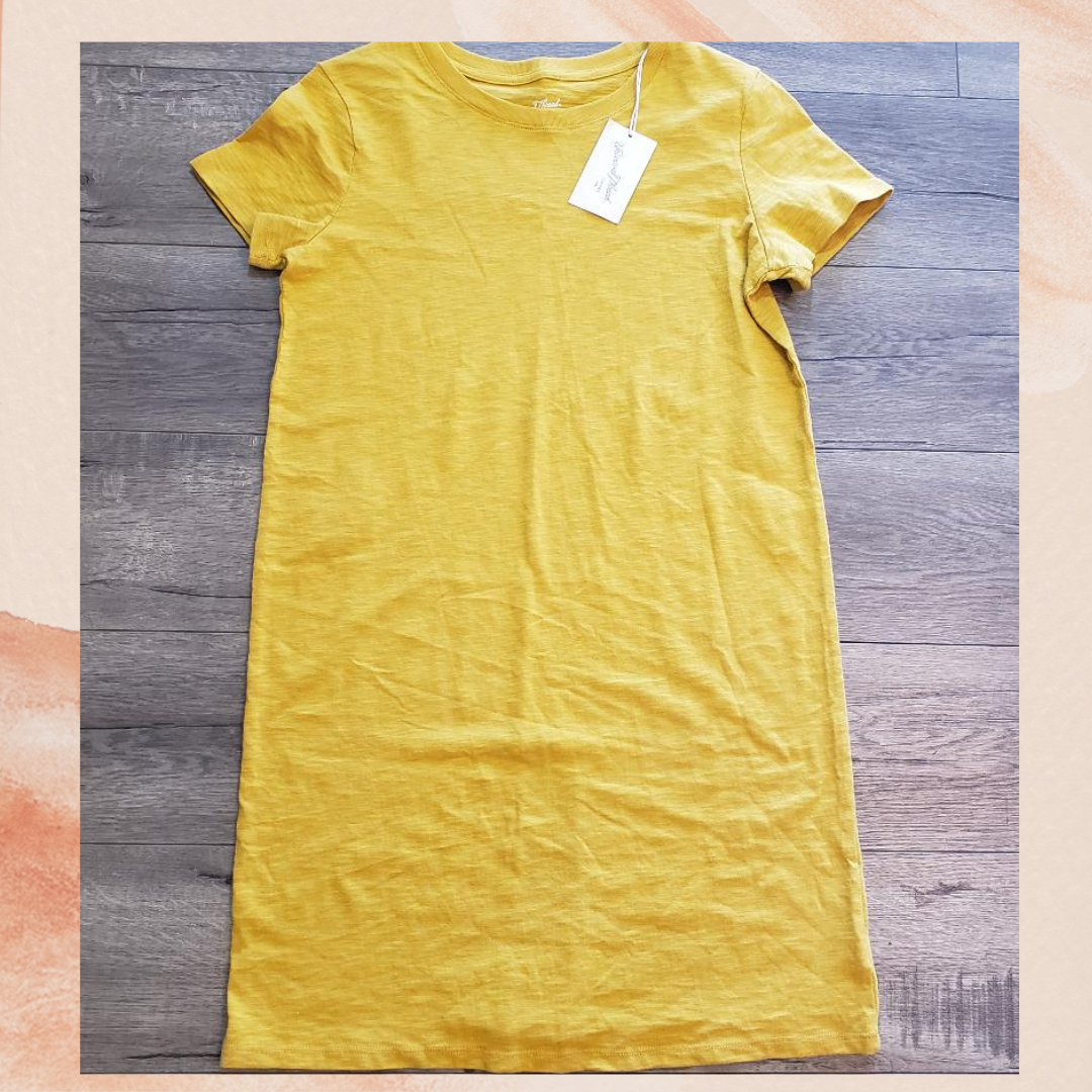 Gold Yellow T-Shirt Dress Small  Taylor & Cambria