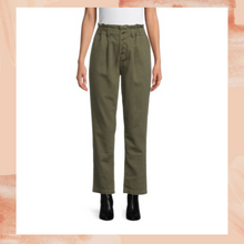 Load image into Gallery viewer, Green High Rise Paperbag Pants Size 8
