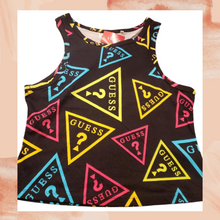Load image into Gallery viewer, Guess Dernie Graffiti Cropped Tank Top XL
