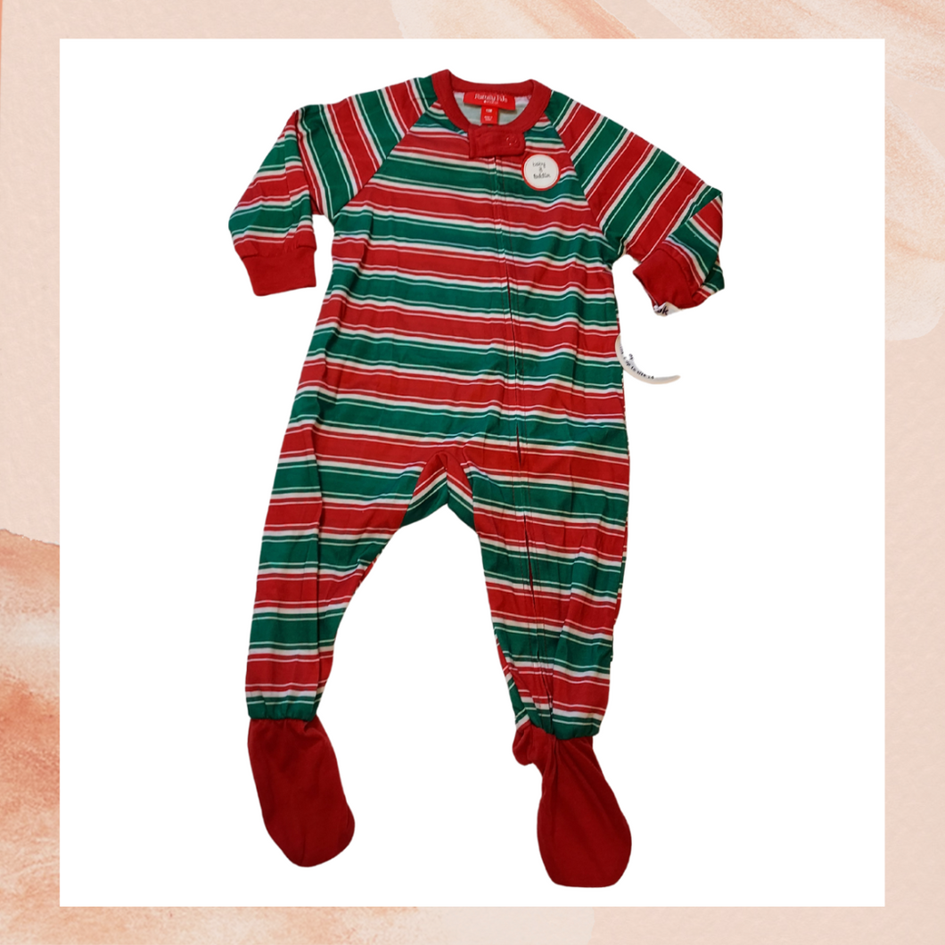 Holiday Full Zip Footy Pajama Jumpsuit 12 Months