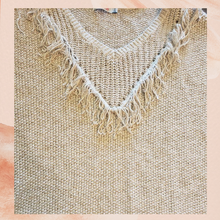 Load image into Gallery viewer, Just Fab Beige Fringe Detail Sweater (Pre-Loved) 2X
