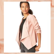 Load image into Gallery viewer, JustFab Pink Faux Leather Blazer XXL
