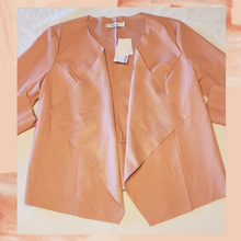Load image into Gallery viewer, JustFab Pink Faux Leather Blazer XXL
