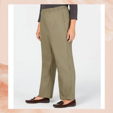 Load image into Gallery viewer, Karen Scott Olive Sprig Classic Pull-On Pants NWT 2X
