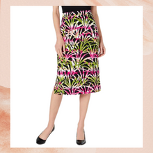 Load image into Gallery viewer, Kasper Avocado Multi Print Midi Skirt PXL
