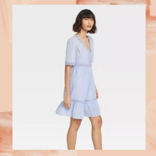 Load image into Gallery viewer, Knox Rose Light Blue Embroidered Dress Medium
