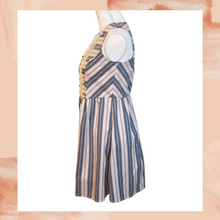 Load image into Gallery viewer, Lace Crochet Striped Sleeveless Mini Dress Medium
