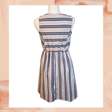 Carregue a imagem no visualizador da Galeria, Lace Crochet Striped Sleeveless Mini Dress Medium
