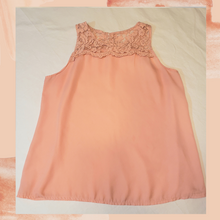 Load image into Gallery viewer, Light Pink Lace Smocked Tank Top Large (Pre-Loved)
