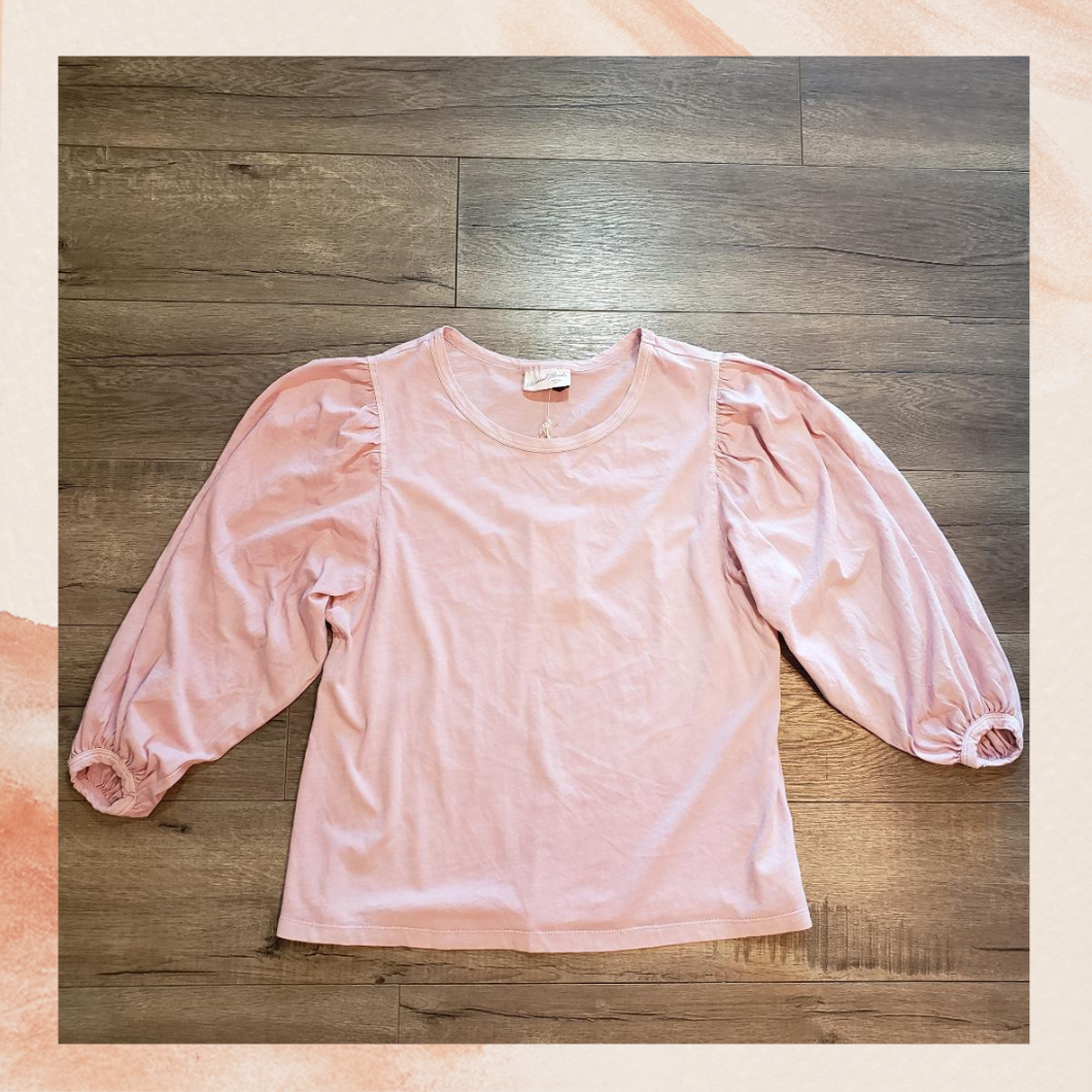 Lilac Balloon Sleeve Shirt Medium