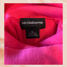 Load image into Gallery viewer, Liz Claiborne Hot Pink Turtleneck Elbow Sleeve Shirt (Pre-Loved) XL
