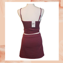 Load image into Gallery viewer, Liz &amp; Sara Matching Set Hot Pink Gingham Tank &amp; Skirt Medium
