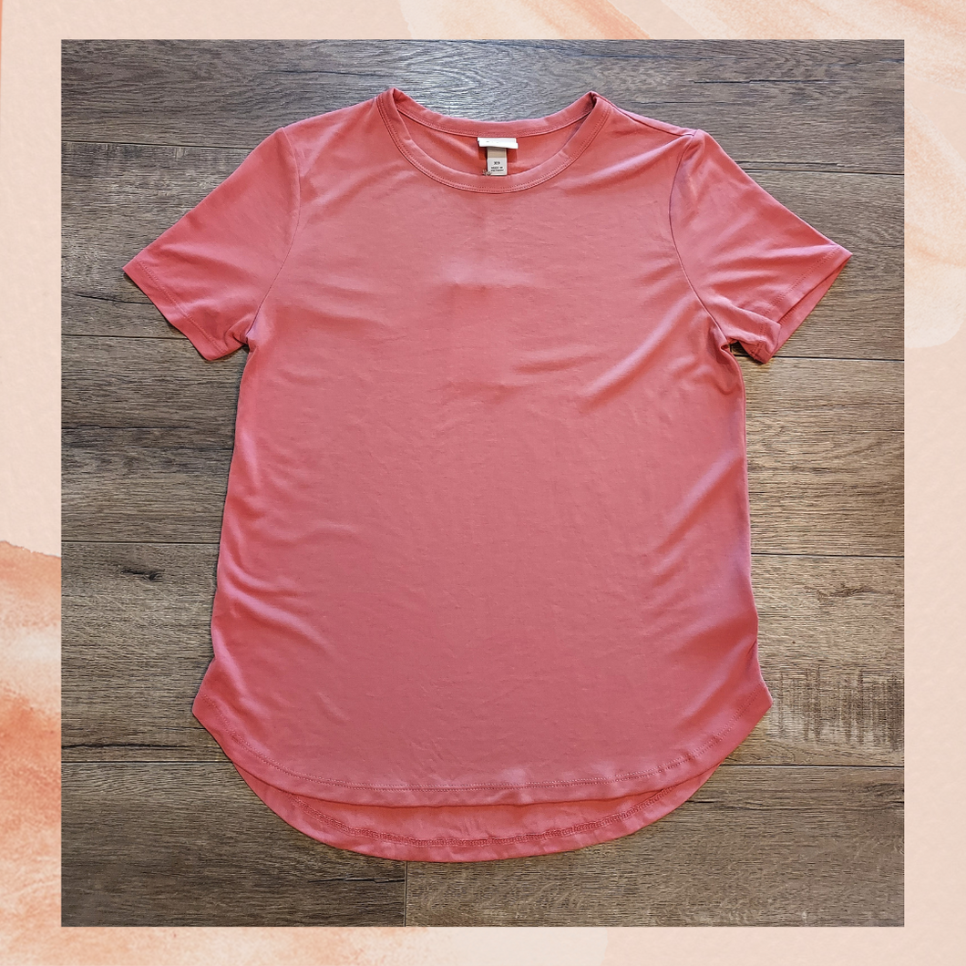 Mauve Soft Relaxed Tee XS