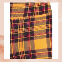 Load image into Gallery viewer, Mustard Plaid Flare Leggings XXL
