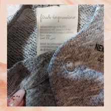 Load image into Gallery viewer, Newborn Gray Spacedye Button Front Cardigan
