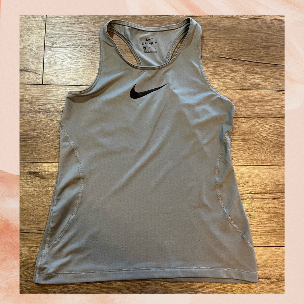 Nike Dri-Fit Gray Athletic Racerback Tank Top (Pre-Loved) XL (Girl)