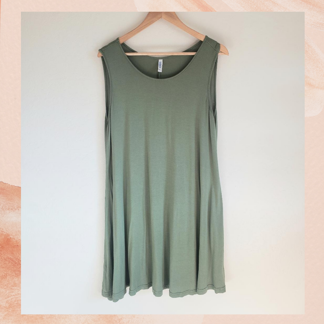 Olive Green Tank Dress Size XL (Pre-Loved)
