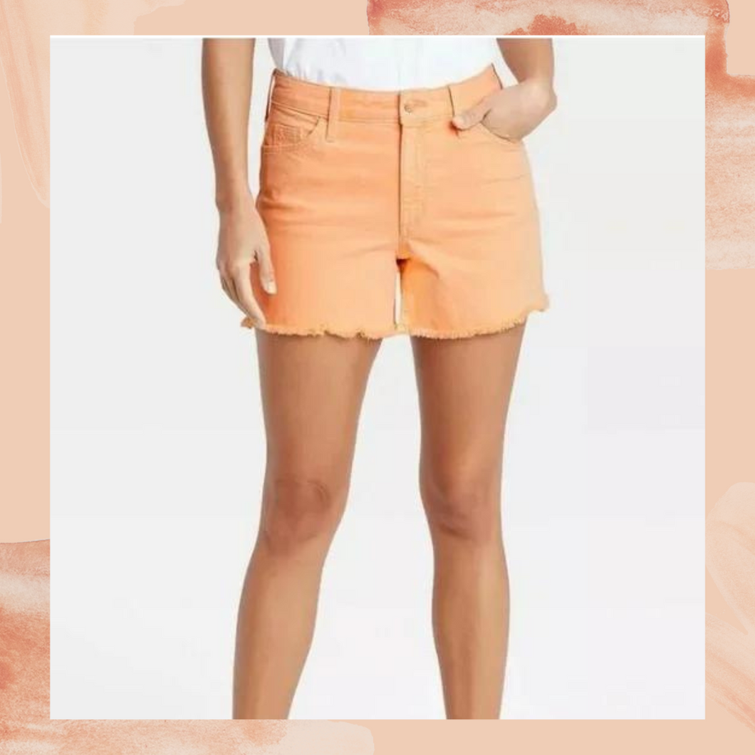 Orange Vintage Midi Shorts Size 8