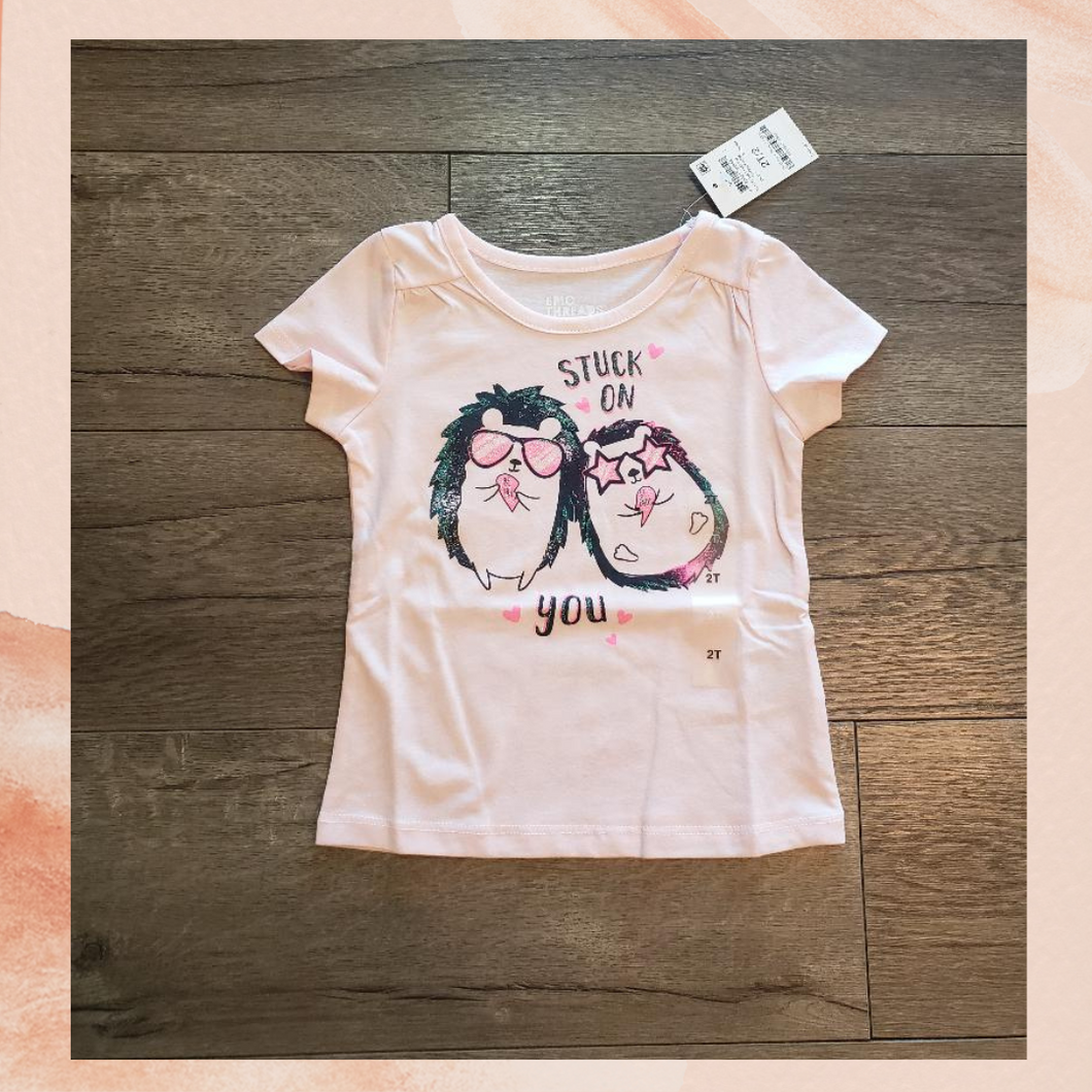 Pink Stuck on You T-Shirt Size 2T