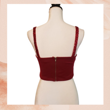 Load image into Gallery viewer, Red Sequin Sweetheart Bustier Medium (Pre-Loved)
