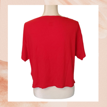 Load image into Gallery viewer, Romantic Red DM Me Crop Tee Small
