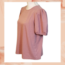 Load image into Gallery viewer, Rose Pink Puff Sleeve Blouse Medium
