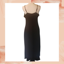 Load image into Gallery viewer, Simple Black Midi Slip Dress Medium
