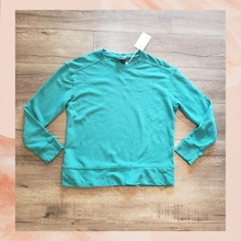 Load image into Gallery viewer, Teal Crew Neck Pullover Sweatshirt XS
