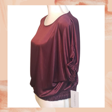 Load image into Gallery viewer, Tempted Hearts Burgundy Satin Crop Top X-Large
