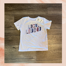 Load image into Gallery viewer, Toddler White Short Sleeve Local Legend T-Shirt NWT Size 3T
