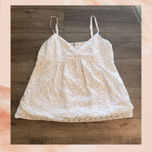 Load image into Gallery viewer, White Lace Babydoll Tank Top XL (Pre-Loved)
