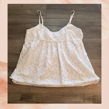 Load image into Gallery viewer, White Lace Babydoll Tank Top XL (Pre-Loved)

